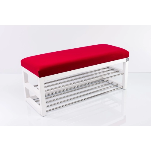 Ławka Pufa Tapicerowana Siedzisko Gładkie Czerwony LPG-5 Rozmiary od 50 cm do 200 cm