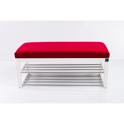 Ławka Pufa Tapicerowana Siedzisko Gładkie Czerwony LPG-5 Rozmiary od 50 cm do 200 cm