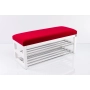 Ławka Pufa Tapicerowana Siedzisko Gładkie Czerwony LPG-5 Rozmiary od 50 cm do 200 cm