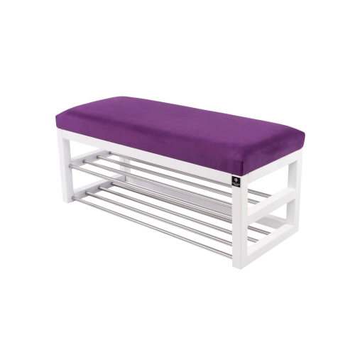 Ławka Pufa Tapicerowana Siedzisko Gładkie Fiolet LPG-5 Rozmiary od 50 cm do 200 cm