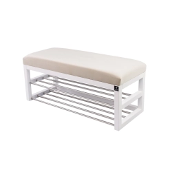 Ławka Pufa Tapicerowana Siedzisko Gładkie Biały LPG-5 Rozmiary od 50 cm do 200 cm
