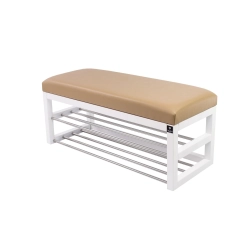 Ławka  Pufa Tapicerowana Siedzisko Gładkie Ekoskóra Beż LPG-5 Rozmiary od 50 cm do 200 cm