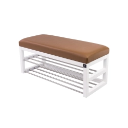 Ławka Pufa Tapicerowana Siedzisko Gładkie Ekoskóra Brąz LPG-5 Rozmiary od 50 cm do 200 cm