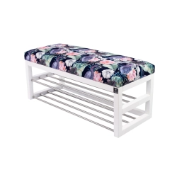Ławka Pufa Tapicerowana Siedzisko Gładkie Akwarela Kwiaty Ptaki LPG-5 Rozmiary od 50 cm do 200 cm