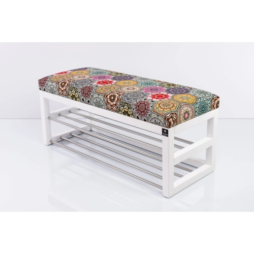 Ławka Pufa Tapicerowana Siedzisko Gładkie Hexagony Mandala LPG-5 Rozmiary od 50 cm do 200 cm