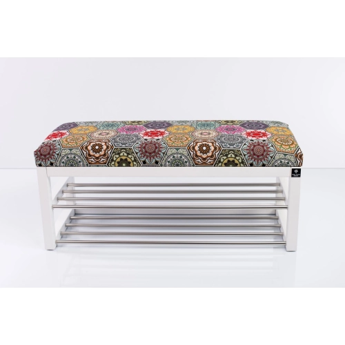 Ławka Pufa Tapicerowana Siedzisko Gładkie Hexagony Mandala LPG-5 Rozmiary od 50 cm do 200 cm