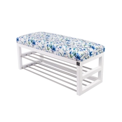 Ławka Pufa Tapicerowana Siedzisko Gładkie Kwiaty Malowane LPG-5 Rozmiary od 50 cm do 200 cm