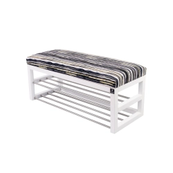 Ławka Pufa Tapicerowana Siedzisko Gładkie Malowane Paski LPG-5 Rozmiary od 50 cm do 200 cm