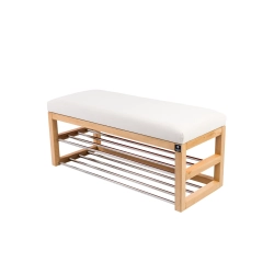 Ławka Pufa Tapicerowana Siedzisko Gładkie Biały LPG-5 Rozmiary od 50 cm do 200 cm