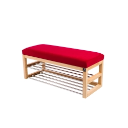 Ławka Pufa Tapicerowana Siedzisko Gładkie Czerwony LPG-5 Rozmiary od 50 cm do 200 cm