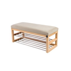 Ławka Pufa Tapicerowana Siedzisko Gładkie Beż LPG-5 Rozmiary od 50 cm do 200 cm