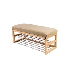 Ławka  Pufa Tapicerowana Siedzisko Gładkie Ekoskóra Beż LPG-5 Rozmiary od 50 cm do 200 cm