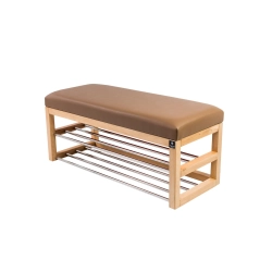 Ławka Pufa Tapicerowana Siedzisko Gładkie Ekoskóra Brąz LPG-5 Rozmiary od 50 cm do 200 cm