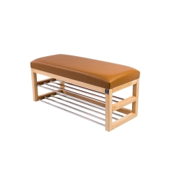 Ławka Pufa Tapicerowana Siedzisko Gładkie Ekoskóra Brąz LPG-5 Rozmiary od 50 cm do 200 cm