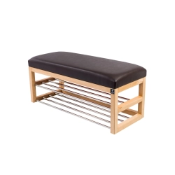 Ławka Pufa Tapicerowana Siedzisko Gładkie Ekoskóra Brąz LPG-5 Rozmiary od 50 cm do 200 cm