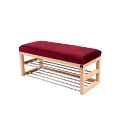 Ławka Pufa Tapicerowana Siedzisko Gładkie Bordowy LPG-5 Rozmiary od 50 cm do 200 cm