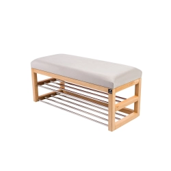 Ławeczka Pufa Tapicerowana Siedzisko Gładkie Srebrny LPG-5 Rozmiary od 50 cm do 200 cm