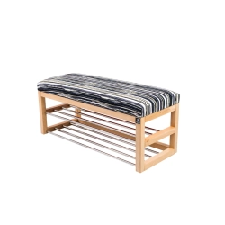 Ławka Pufa Tapicerowana Siedzisko Gładkie Malowane Paski LPG-5 Rozmiary od 50 cm do 200 cm