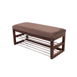 Ławka Pufa Tapicerowana Siedzisko Gładkie Brązowy LPG-5 Rozmiary od 50 cm do 200 cm