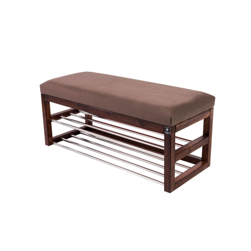 Ławka Pufa Tapicerowana Siedzisko Gładkie Brązowy LPG-5 Rozmiary od 50 cm do 200 cm