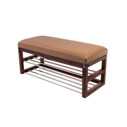 Ławka Pufa Tapicerowana Siedzisko Gładkie Ekoskóra Brąz LPG-5 Rozmiary od 50 cm do 200 cm