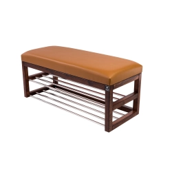 Ławka Pufa Tapicerowana Siedzisko Gładkie Ekoskóra Brąz LPG-5 Rozmiary od 50 cm do 200 cm