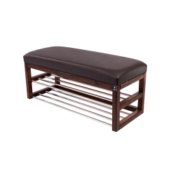 Ławka Pufa Tapicerowana Siedzisko Gładkie Ekoskóra Brąz LPG-5 Rozmiary od 50 cm do 200 cm