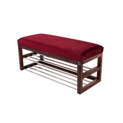 Ławka Pufa Tapicerowana Siedzisko Gładkie Bordowy LPG-5 Rozmiary od 50 cm do 200 cm