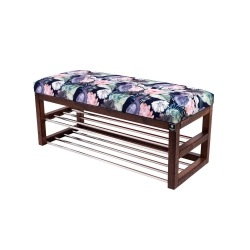 Ławka Pufa Tapicerowana Siedzisko Gładkie Akwarela Kwiaty Ptaki LPG-5 Rozmiary od 50 cm do 200 cm