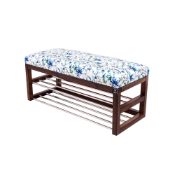 Ławka Pufa Tapicerowana Siedzisko Gładkie Kwiaty Malowane LPG-5 Rozmiary od 50 cm do 200 cm