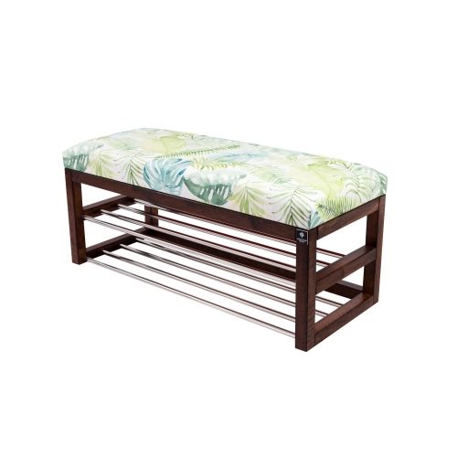 Ławka Pufa Tapicerowana Siedzisko Gładkie Liście Monstery LPG-5 Rozmiary od 50 cm do 200 cm