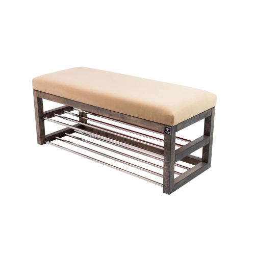 Ławka Pufa Tapicerowana Siedzisko Gładkie Cappuccino LPG-5 Rozmiary od 50 cm do 200 cm