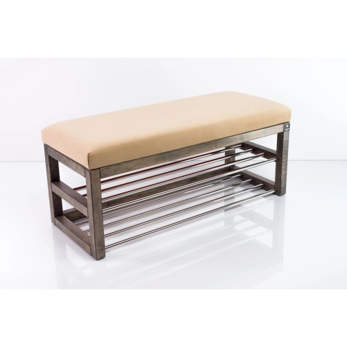 Ławka Pufa Tapicerowana Siedzisko Gładkie Cappuccino LPG-5 Rozmiary od 50 cm do 200 cm