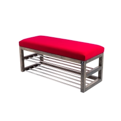 Ławka Pufa Tapicerowana Siedzisko Gładkie Czerwony LPG-5 Rozmiary od 50 cm do 200 cm