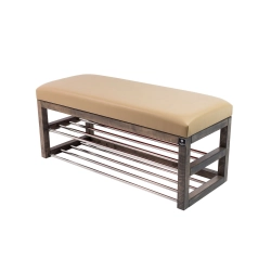 Ławka Pufa Tapicerowana Siedzisko Gładkie Ekoskóra Beż LPG-5 Rozmiary od 50 cm do 200 cm