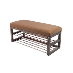 Ławka Pufa Tapicerowana Siedzisko Gładkie Ekoskóra Brąz LPG-5 Rozmiary od 50 cm do 200 cm