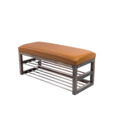 Ławka Pufa Tapicerowana Siedzisko Gładkie Ekoskóra Brąz LPG-5 Rozmiary od 50 cm do 200 cm