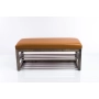 Ławka Pufa Tapicerowana Siedzisko Gładkie Ekoskóra Brąz LPG-5 Rozmiary od 50 cm do 200 cm