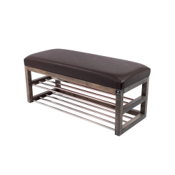Ławka Pufa Tapicerowana Siedzisko Gładkie Ekoskóra Brąz LPG-5 Rozmiary od 50 cm do 200 cm