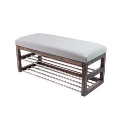 Ławka Pufa Tapicerowana Siedzisko Gładkie Ekoskóra Popiel LPG-5 Rozmiary od 50 cm do 200 cm