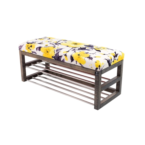 Ławka Pufa Tapicerowana Siedzisko Gładkie Żółty LPG-5 Rozmiary od 50 cm do 200 cm
