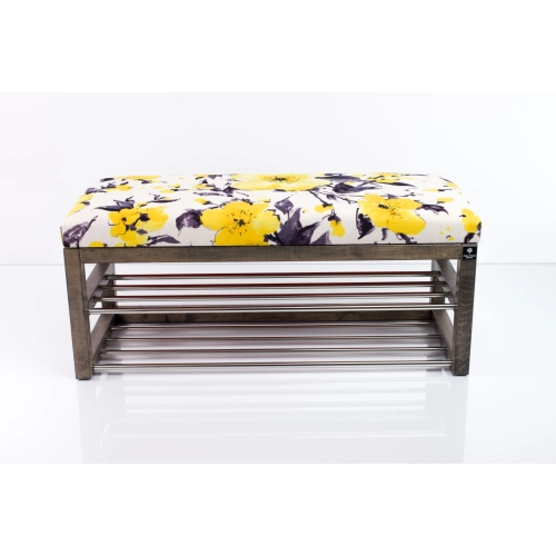 Ławka Pufa Tapicerowana Siedzisko Gładkie Żółty LPG-5 Rozmiary od 50 cm do 200 cm