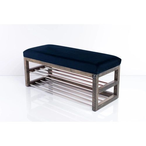 Ławka Pufa Tapicerowana Siedzisko Gładkie Granatowy LPG-5 Rozmiary od 50 cm do 200 cm