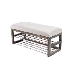 Ławka Pufa Tapicerowana Siedzisko Gładkie Srebrny LPG-5 Rozmiary od 50 cm do 200 cm