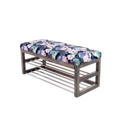 Ławka Pufa Tapicerowana Siedzisko Gładkie Akwarela Kwiaty Ptaki LPG-5 Rozmiary od 50 cm do 200 cm