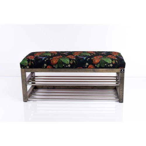 Ławka Pufa Tapicerowana Siedzisko Gładkie Liście Maki Koliber LPG-5 Rozmiary od 50 cm do 200 cm