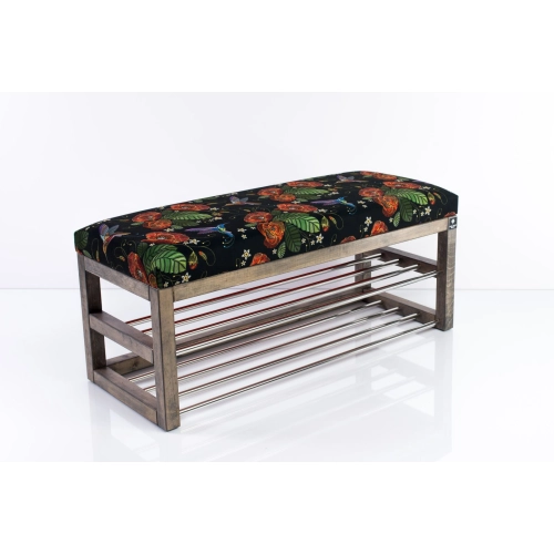 Ławka Pufa Tapicerowana Siedzisko Gładkie Liście Maki Koliber LPG-5 Rozmiary od 50 cm do 200 cm