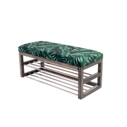 Ławka Pufa Tapicerowana Siedzisko Gładkie Liście Tropikalne LPG-5 Rozmiary od 50 cm do 200 cm