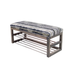 Ławka Pufa Tapicerowana Siedzisko Gładkie Malowane Paski LPG-5 Rozmiary od 50 cm do 200 cm