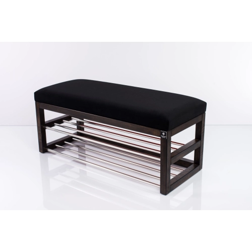 Ławka Pufa Tapicerowana Siedzisko Gładkie Czarny LPG-5 Rozmiary od 50 cm do 200 cm